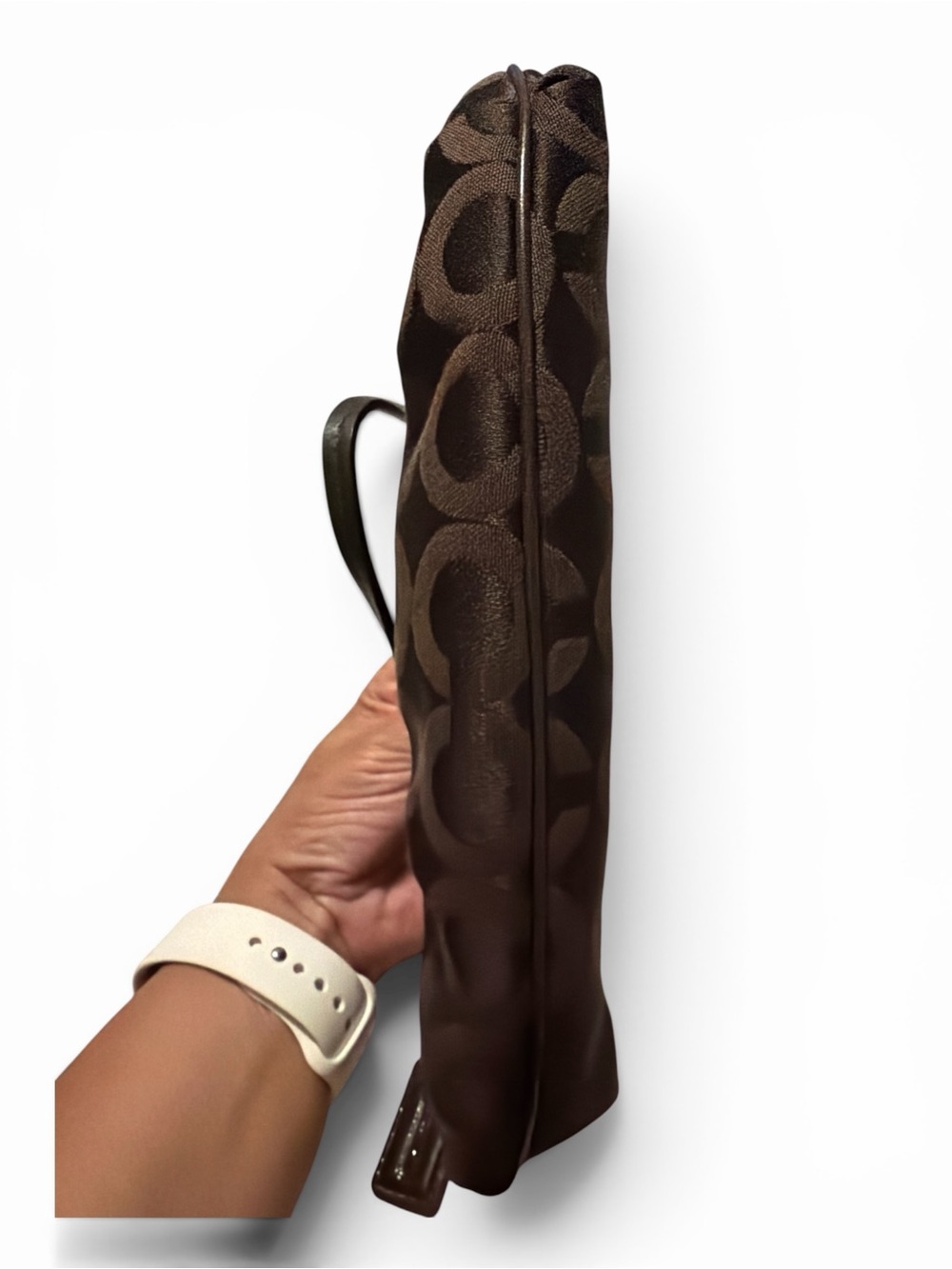 Coach Brown Signature Wristlet with Gold Hardware - Picture 7 of 10